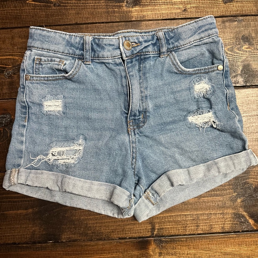 Denim Distressed Kids Shorts
